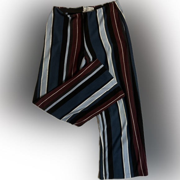 Urban outfitters blue and purple striped comfy pants with stretchy waistband. - Picture 1 of 4